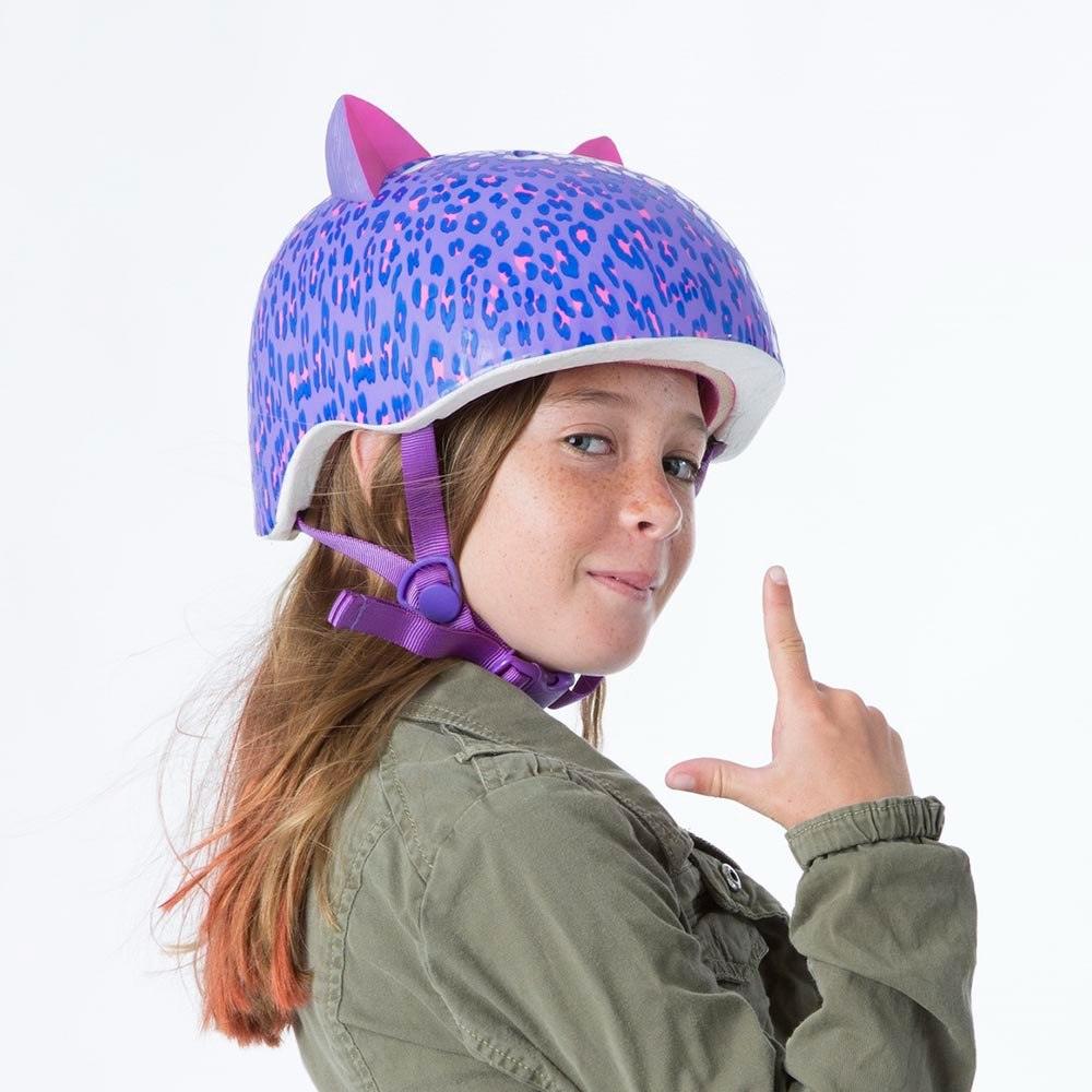 קסדה לראש חתול מנומר סגול מבית Raskullz צעצועים ילדים ודרקונים