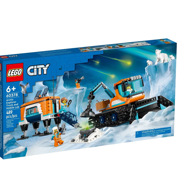 לגו משאית ומעבדה ניידת למחקר ארקטי 60378  (LEGO 60378: Arctic Explorer Truck and Mobile Lab City)