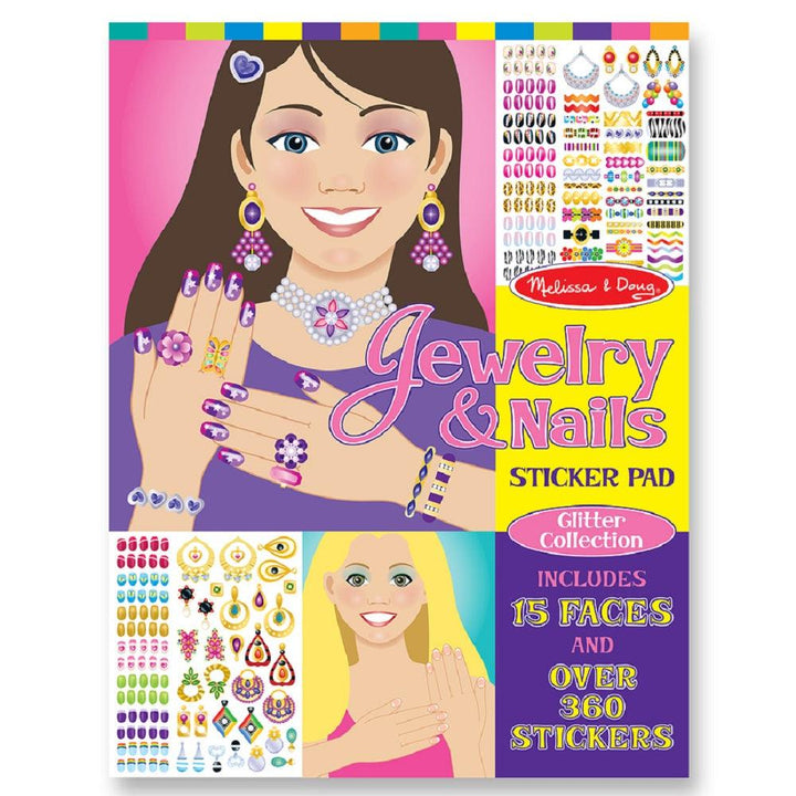 חוברת מדבקות תכשיטים וצפורניים מבית Melissa and Doug - צעצועים ילדים ודרקונים