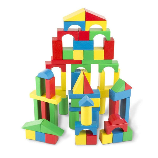 סט 100 קוביות מעץ איכותי צבעוני מבית Melissa and Doug - צעצועים ילדים ודרקונים