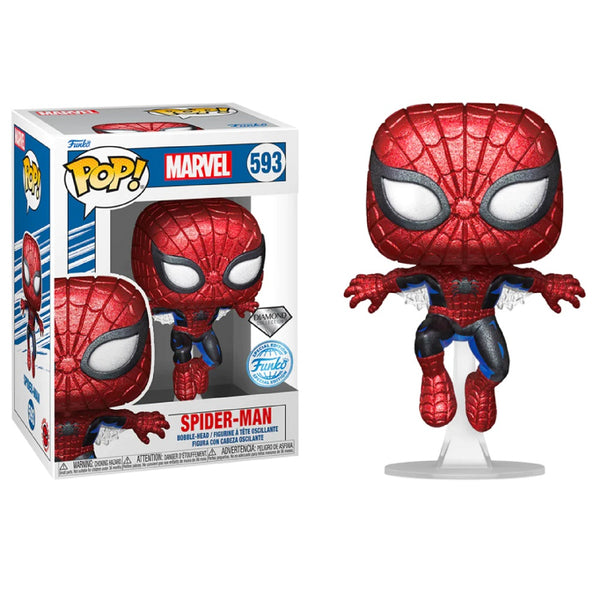 בובת פופ ספיידרמן מהדורת יהלום | Funko Pop 593 Spider Man Diamond Edition