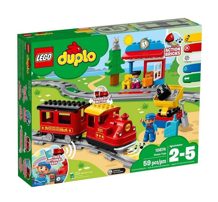 לגו דופלו 10874 רכבת קיטור (LEGO DUPLO 10874 Steam Train) - צעצועים ילדים ודרקונים