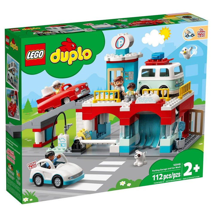 לגו דופלו 10948 חניון ושטיפת מכוניות (LEGO Duplo 10948 Parking Garage and Car Wash) - צעצועים ילדים ודרקונים