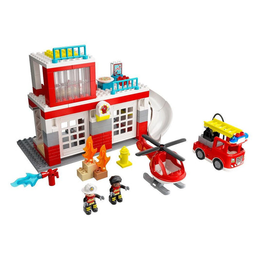 לגו דופלו 10970 תחנת כיבוי ומסוק (LEGO DUPLO 10970 Fire Station and Helicopter) - צעצועים ילדים ודרקונים