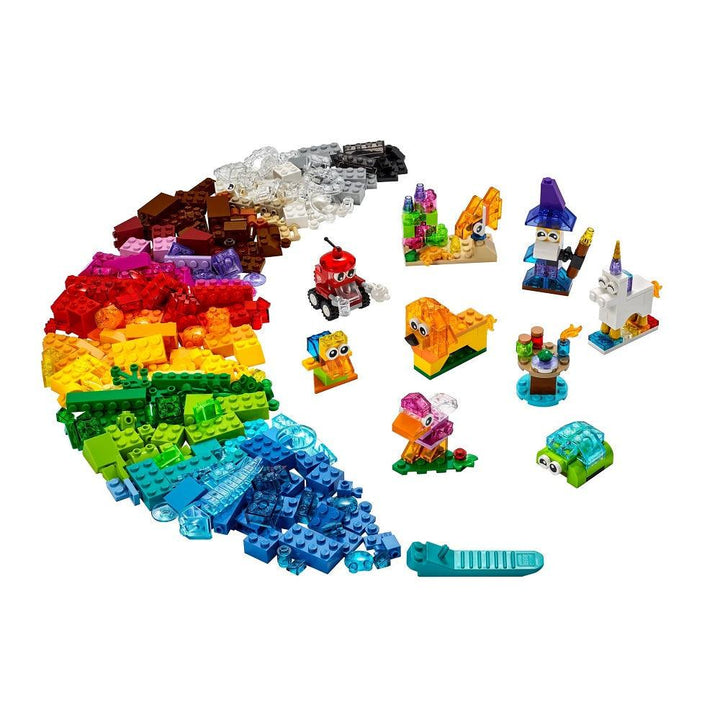 לגו קלאסיק 11013 לבנים שקופות - Lego 11013 Classic Creative Transparent Bricks - צעצועים ילדים ודרקונים