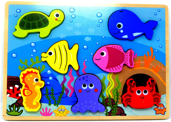 פאזל תלת מימד עולם הים 7 חלקים - פיט טויס - צעצועים ילדים ודרקונים