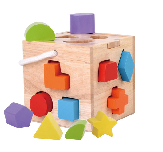 קוביית התאמת צורות עץ - פיט טויס - צעצועים ילדים ודרקונים