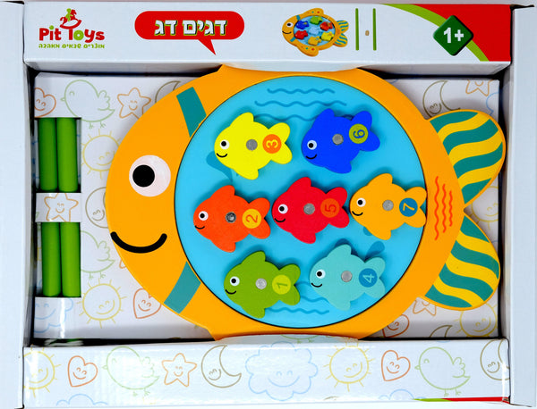 משחק דגים מגנטי עם 8 דגים ו 2 חכות פיט טויז - צעצועים ילדים ודרקונים