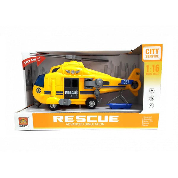 מסוק חילוץ צהוב אורות וצלילים - אניגמה - צעצועים ילדים ודרקונים