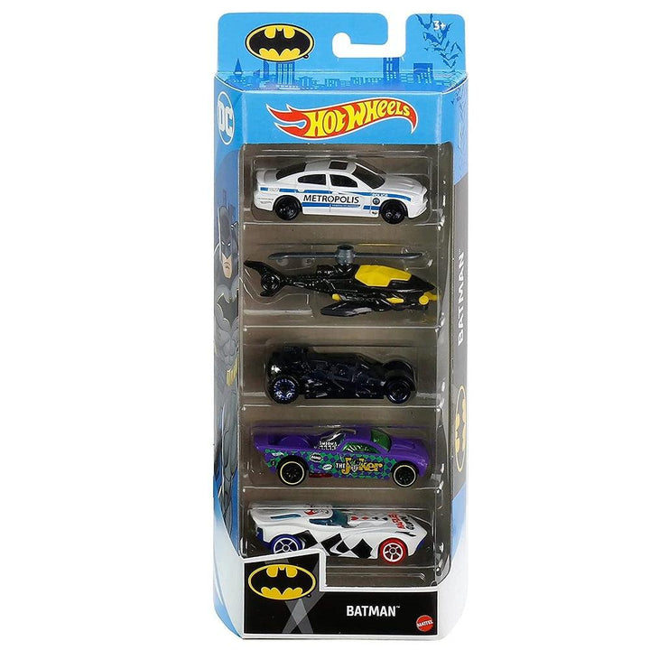 מארז 5 רכבי הוט ווילס באטמן - Hot Wheels Batman - צעצועים ילדים ודרקונים