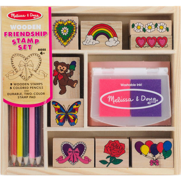 סט חותמות עץ אהבה וידידות מבית Melissa and Doug - צעצועים ילדים ודרקונים