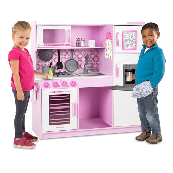 מטבח ורוד מעץ איכותי לילדים מבית Melissa and Doug - צעצועים ילדים ודרקונים
