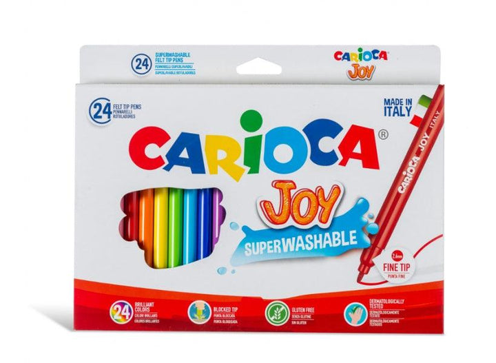 סט 24 טושים דקים רחיצים לילדים JOY CARIOCA - צעצועים ילדים ודרקונים