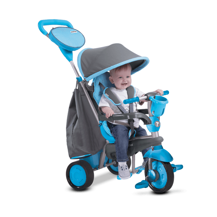 תלת אופן סמארט טרייק סווינג כחול אפור - smart trike - צעצועים ילדים ודרקונים