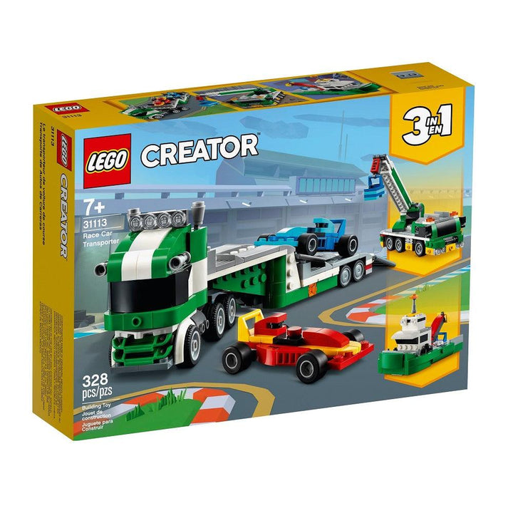 לגו קריאטור 31113 מוביל מכוניות מרוץ - LEGO 31113 Race Car Transporter (Creator) - צעצועים ילדים ודרקונים