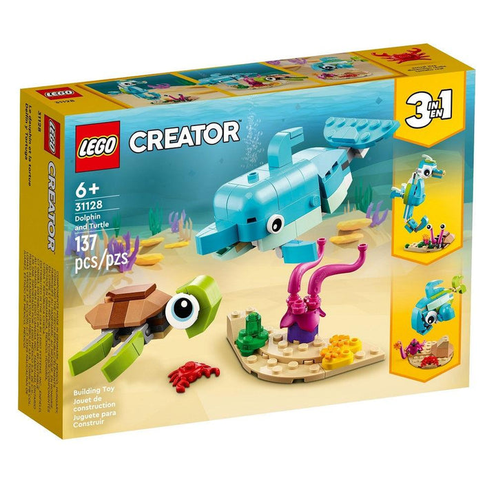 לגו קריאטור 31128 דולפין וצב (LEGO 31128 Creator Dolphin and Turtle) - צעצועים ילדים ודרקונים