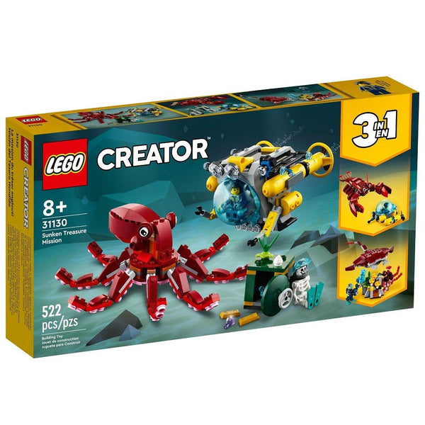 לגו קריאטור 31130 חיפוש אוצר במעמקים (LEGO Creator 31130 Sunken Treasure Mission) - צעצועים ילדים ודרקונים