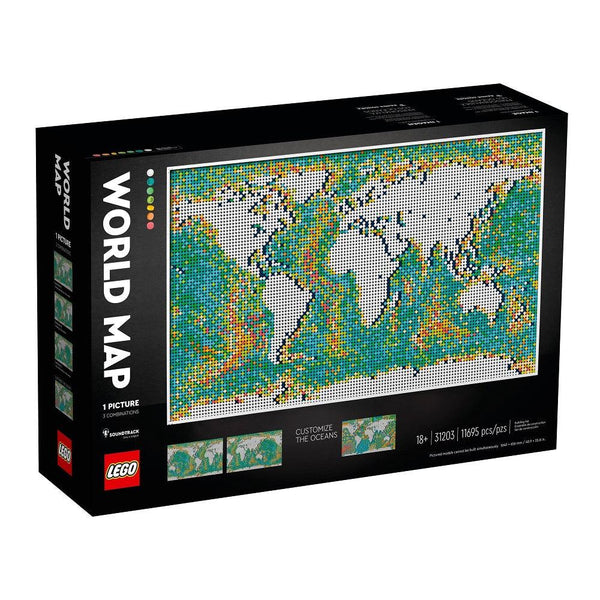 לגו 31203 מפת העולם (LEGO 31203 World Map) - צעצועים ילדים ודרקונים