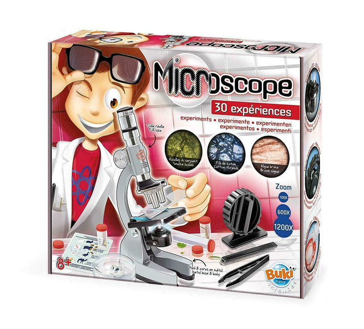 מיקרוסקופ 30 ניסויים מבית Buki france - צעצועים ילדים ודרקונים