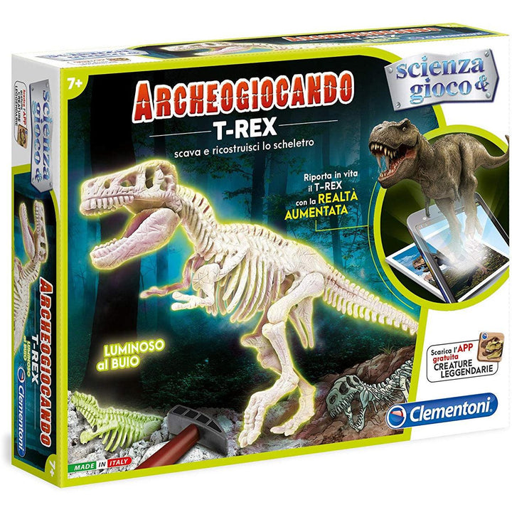 דינוזאור זוהר בחושך טירקס - Clementoni - צעצועים ילדים ודרקונים