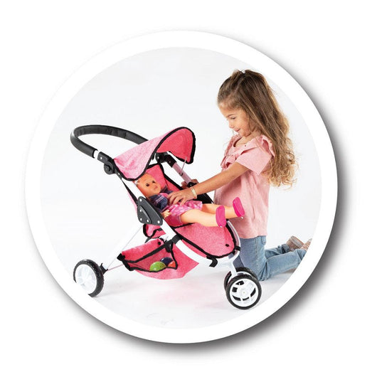 עגלת טיולון 3 גלגלים לבובה - Iam dolls - צעצועים ילדים ודרקונים