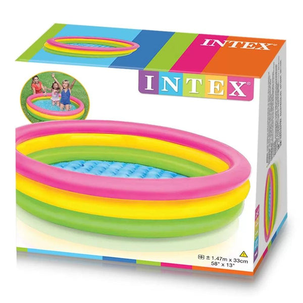 בריכה עגולה 3 צבעים 1.47 מטר - INTEX - צעצועים ילדים ודרקונים