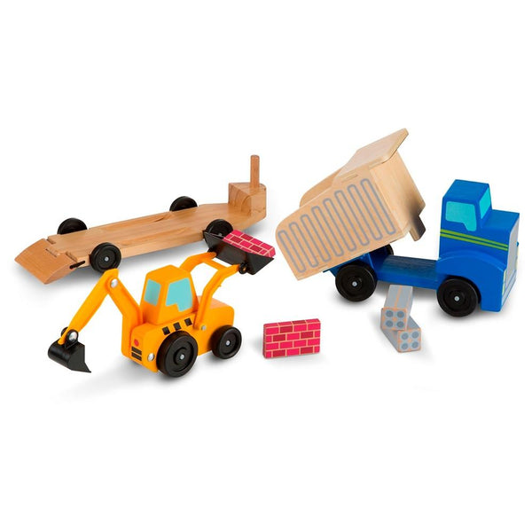 משאית אשפה וגרר מעץ 3 ב1 מבית Melissa and Doug - צעצועים ילדים ודרקונים