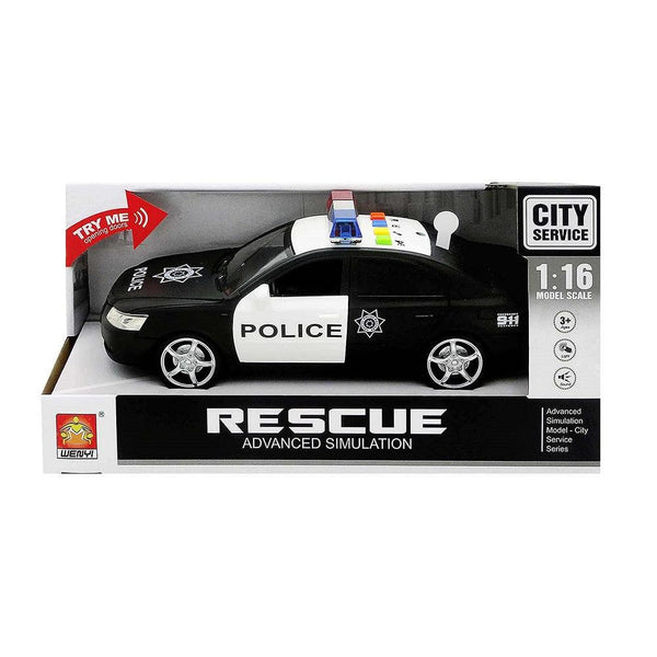 ניידת משטרה שחורה אורות וצלילים - אניגמה - צעצועים ילדים ודרקונים