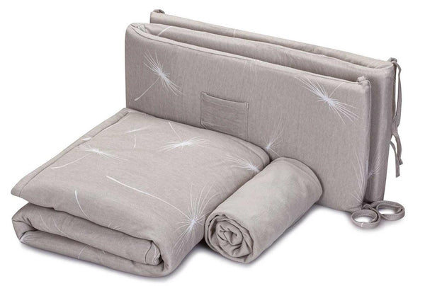 סט מצעים למיטת תינוק – סביון אפור Nino - צעצועים ילדים ודרקונים