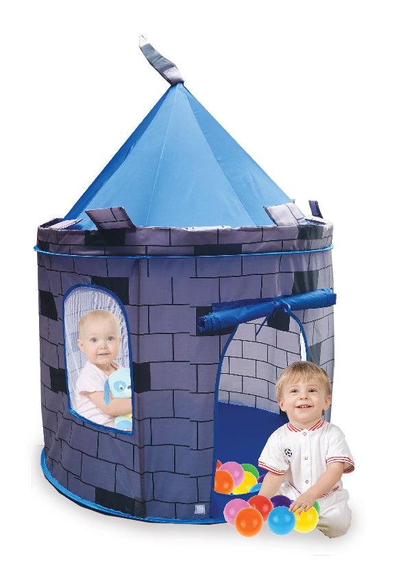 אוהל טירה כחול +65 כדורים - צעצועים ילדים ודרקונים