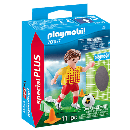 Playmobil פליימוביל 70157 שחקן כדורגל - 70157 - צעצועים ילדים ודרקונים