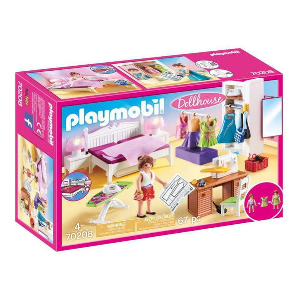 Playmobil פליימוביל 70208 חדר שינה הורים ופינת תפירה - 70208 - צעצועים ילדים ודרקונים