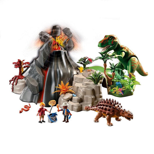 Playmobil פלימוביל 70327 הר געש ודינוזאור טי רקס - 70327 - צעצועים ילדים ודרקונים
