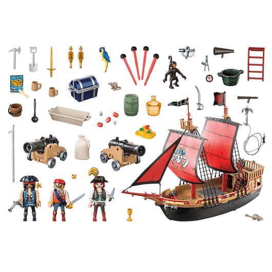 Playmobil פלימוביל 70411 ספינת פיראטים - 70411 - צעצועים ילדים ודרקונים