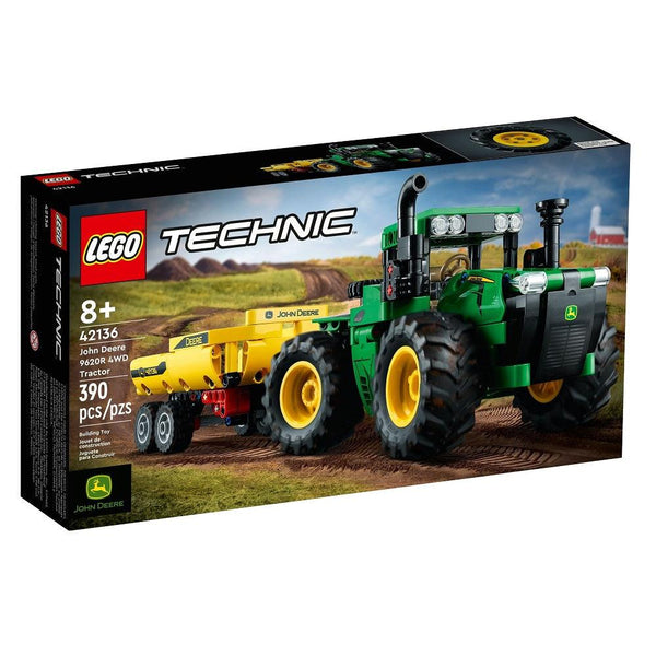 לגו טכניק טרקטור ג'ון דיר (LEGO 42136 John Deere 9620R 4WD Tractor Technic) - צעצועים ילדים ודרקונים