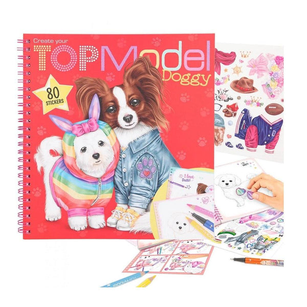 חוברת טופמודל עיצוב ומדבקות כלבים - צעצועים ילדים ודרקונים