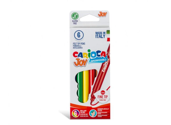 סט 6 טושים דקים רחיצים לילדים JOY CARIOCA - צעצועים ילדים ודרקונים