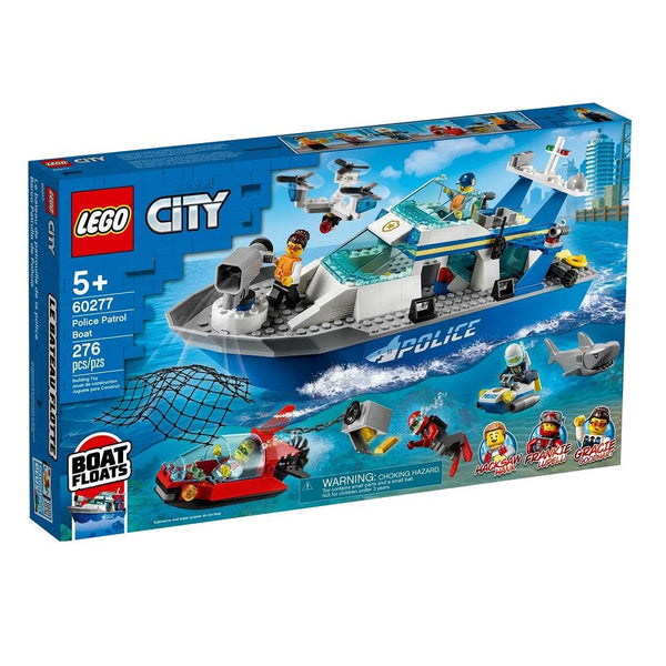 לגו 60277 סירת סיור משטרתית (LEGO 60277 Police Patrol Boat City) - צעצועים ילדים ודרקונים
