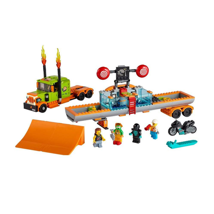 לגו סיטי 60294 משאית במופע פעלולים (LEGO City 60294 Stunt Show Truck) - צעצועים ילדים ודרקונים