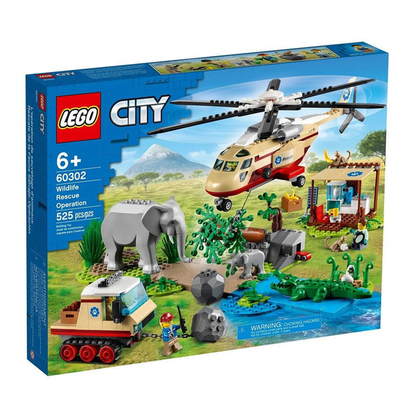 לגו סיטי 60302 מבצע להצלת חיות הבר (LEGO 60302 Wildlife Rescue Operation) - צעצועים ילדים ודרקונים