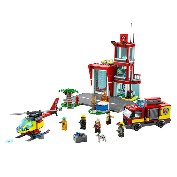 לגו סיטי 60320 תחנת כיבוי אש (LEGO City 60320 Fire Station) - צעצועים ילדים ודרקונים