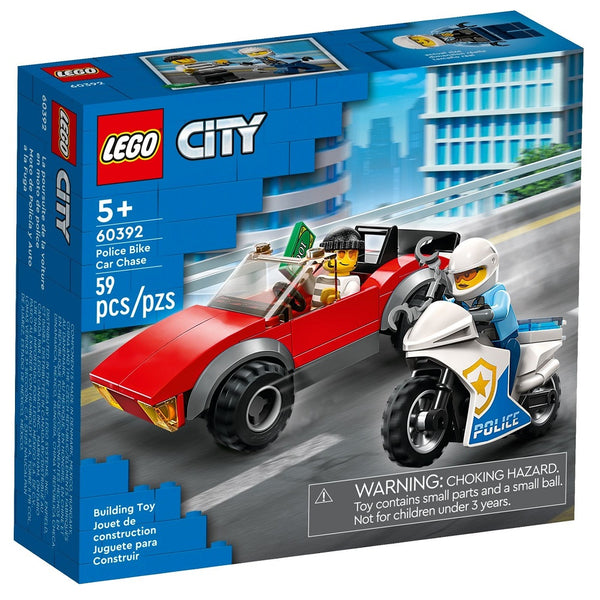 לגו סיטי מרדף אופנוע משטרתי (LEGO 60392 Police Bike Car Chase)