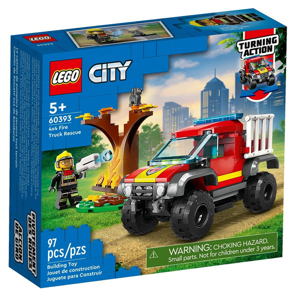 לגו סיטי כבאית חילוץ (LEGO 60393 4x4 Fire Truck Rescue)