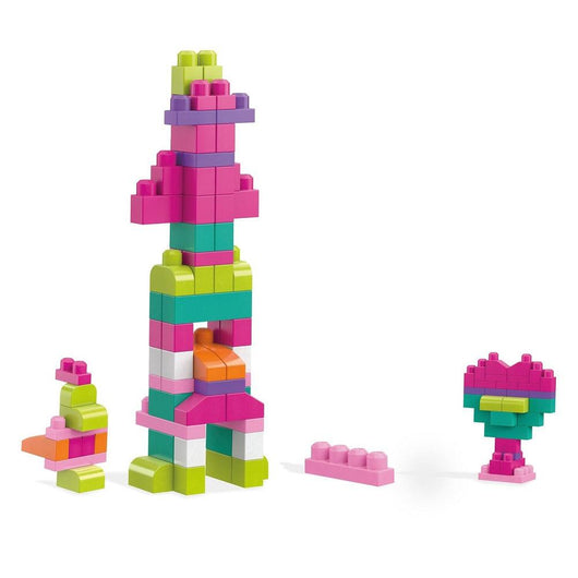 מגה בלוקס 60 חלקים ורוד - Mega Bloks Building Bag Pink - צעצועים ילדים ודרקונים