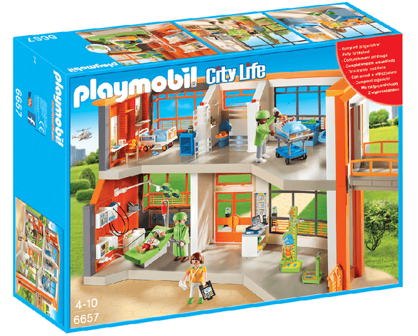 Playmobil 6657 - בלעדי באתר! פליימוביל 6657 בית חולים - פליימוביל - צעצועים ילדים ודרקונים