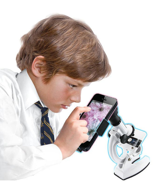 ערכת מיקרוסקופ לילדים + מתאם לסמארטפון - צעצועים ילדים ודרקונים