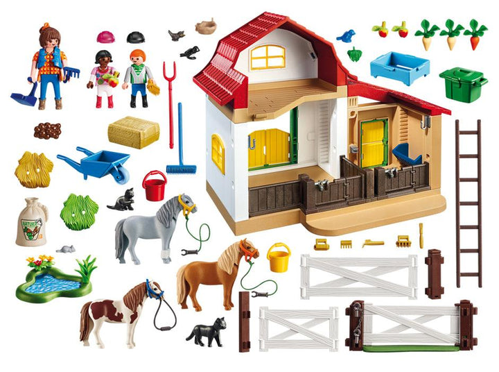 פליימוביל 6927 חוות סוסי פוני - playmobil 6927 - צעצועים ילדים ודרקונים