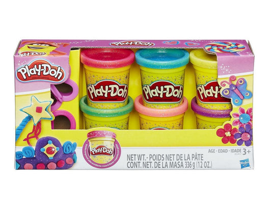 פליידו ערכת 6 בצקים נוצצים - Play-Doh Hasbro - צעצועים ילדים ודרקונים