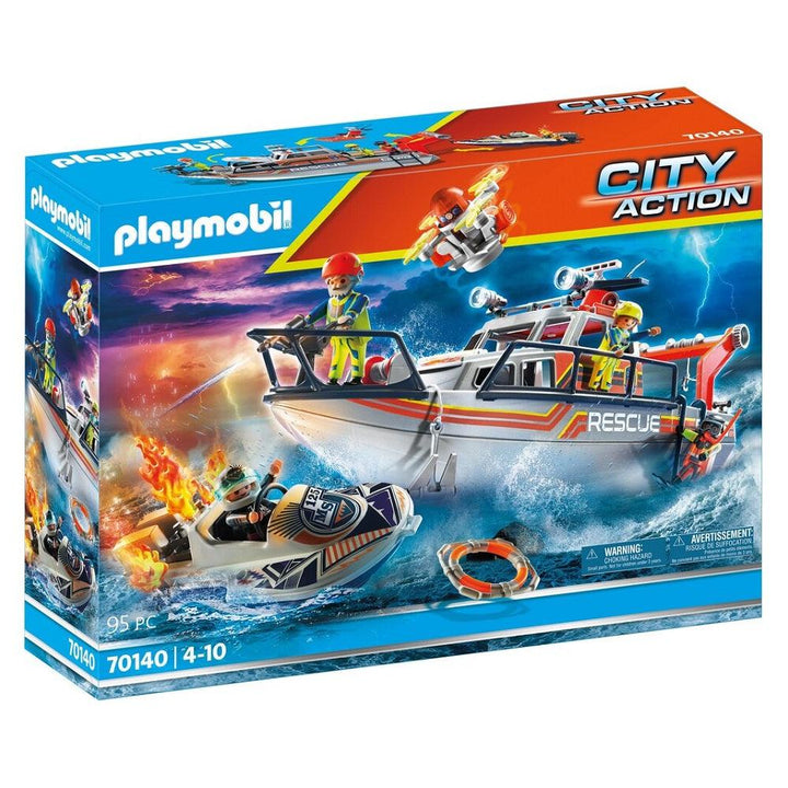 פליימוביל 70140 חילוץ והצלה ימי: אירוע חירום של אש - Playmobil - צעצועים ילדים ודרקונים