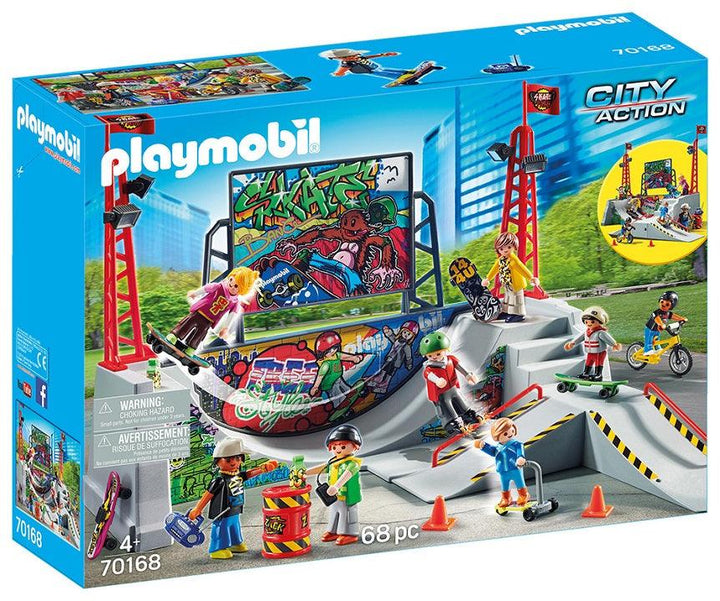 Playmobil פליימוביל 70168 סקייטפארק גדול - 70168 - צעצועים ילדים ודרקונים